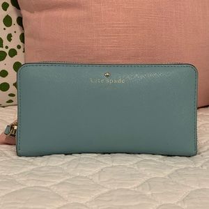 Authentic Kate Spade Baby Blue Leather Wallet